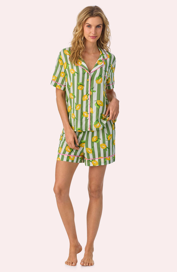 Room Service Lemon Print Shorts Set