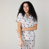 Mahogany Ladybug Lawn Cotton Capri Pajamas