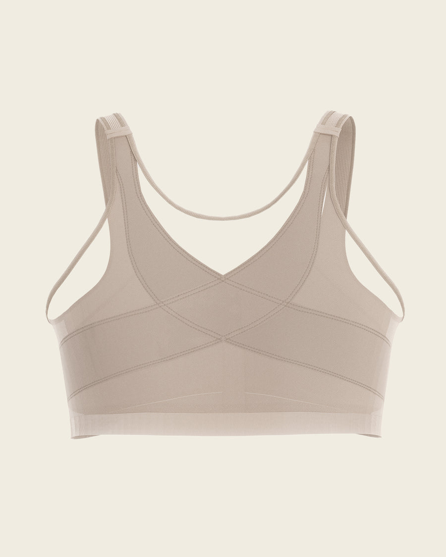 Front Opening Post Surgery Unlined Wireless Posture Corrector Bra