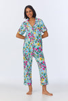BedHead Tropical Paradise Short Sleeve Organic Cotton Jersey Cropped PJ Set