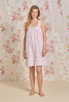 Eileen West Romantic Roses Short Sleeveless Lawn Cotton Chemise