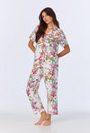 BedHead Full Bloom Short Sleeve Organic Cotton Jersey Cropped PJ Set