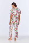BedHead Full Bloom Short Sleeve Organic Cotton Jersey Cropped PJ Set