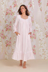 Eileen West Heritage Cotton Flannel Embroidery Long Nightgown