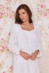 Eileen West Heritage Cotton Flannel Embroidery Waltz Nightgown