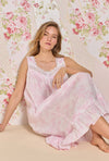 Eileen West Romantic Roses Sleeveless "Eileen" Lawn Cotton Nightgown