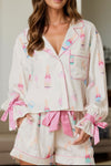 Champagne Print Shorts Set Pajama