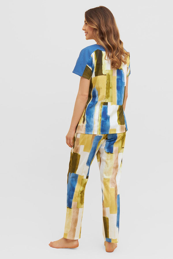 Feraud Paris All Cotton Graphic Print Pajamas