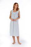 Embroidered Yoke 44"  Woven Nightdress