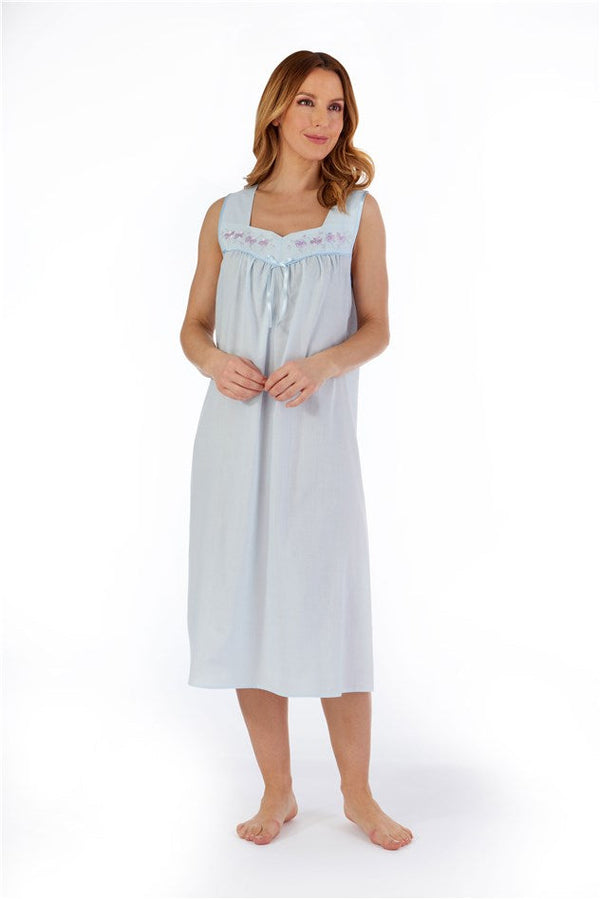 Embroidered Yoke 44"  Woven Nightdress