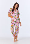 BedHead Main Squeeze Blossom Short Sleeve Organic Cotton Jersey Cropped PJ Set