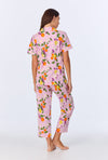 BedHead Main Squeeze Blossom Short Sleeve Organic Cotton Jersey Cropped PJ Set