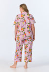 BedHead Main Squeeze Blossom Short Sleeve Organic Cotton Jersey Cropped PJ Set