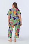 BedHead Zanzibar Paradise Short Sleeve Organic Cotton Jersey Cropped PJ Set