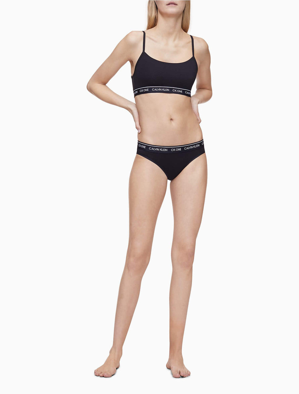 Calvin Klein ONE Stretch-Fit Cotton-Blend Bralette