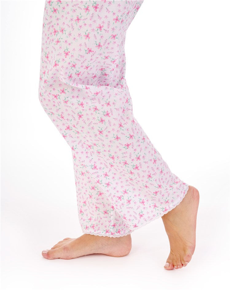 Slenderella Ditsy Floral Woven Lawn Cotton Pajamas