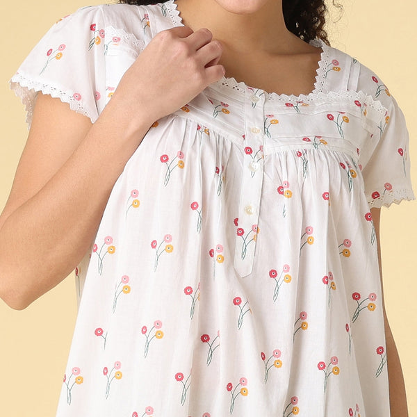Mahogany Ella Cotton Cap Sleeve Nightgown