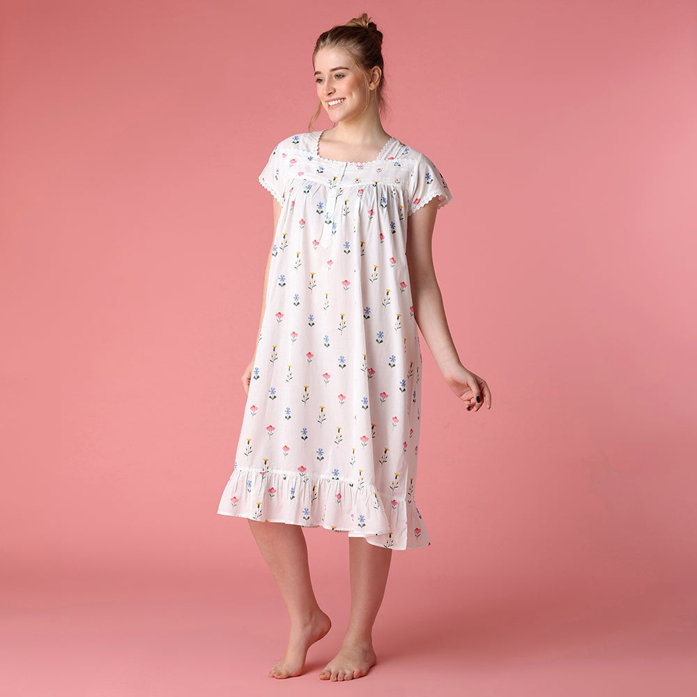 Mahogany June Cotton Cap Sleeve Nightgown