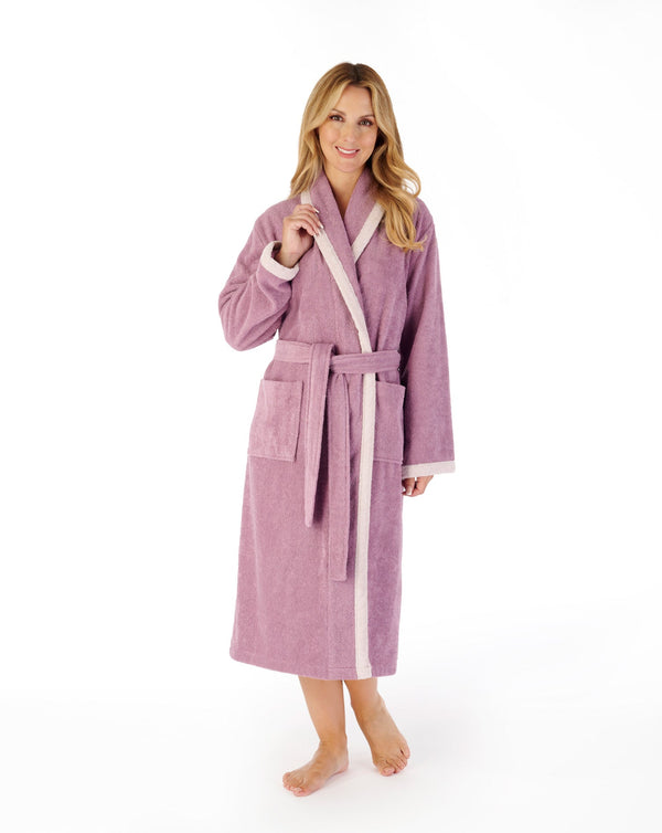 Slenderella Cotton Terry Wrap Robe