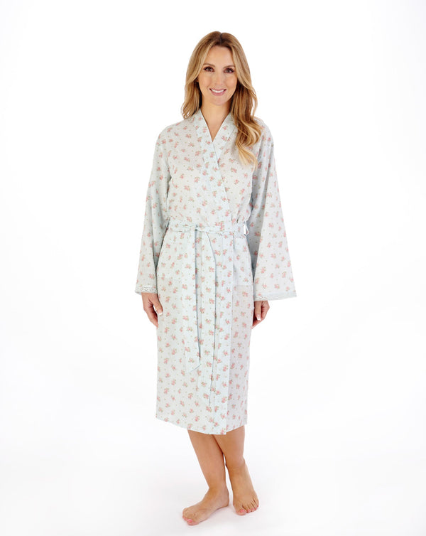 Floral Dobby Dot Woven Cotton Kimono Wrap