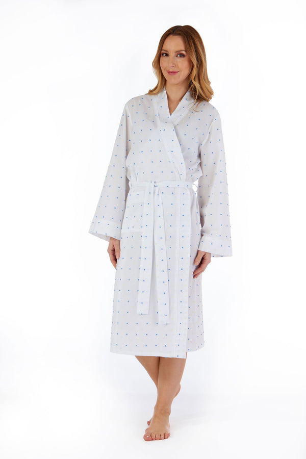 Dobby Dot 45" Woven Cotton Kimono Wrap