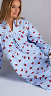 Lanz of Salzburg Open Neck Pocketed Flannel Gown