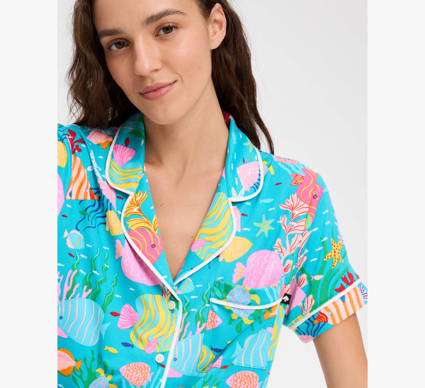 Kate Spade New York Under Sea Cropped Pajamas
