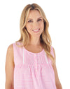 Slenderella Gingham Print Woven Cotton Nightdress