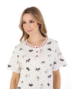Scottie Dog Cotton Jersey Short Sleeve Nightdress