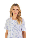 Floral Print 42" Jacquard Jersey Short Sleeve Nightdress