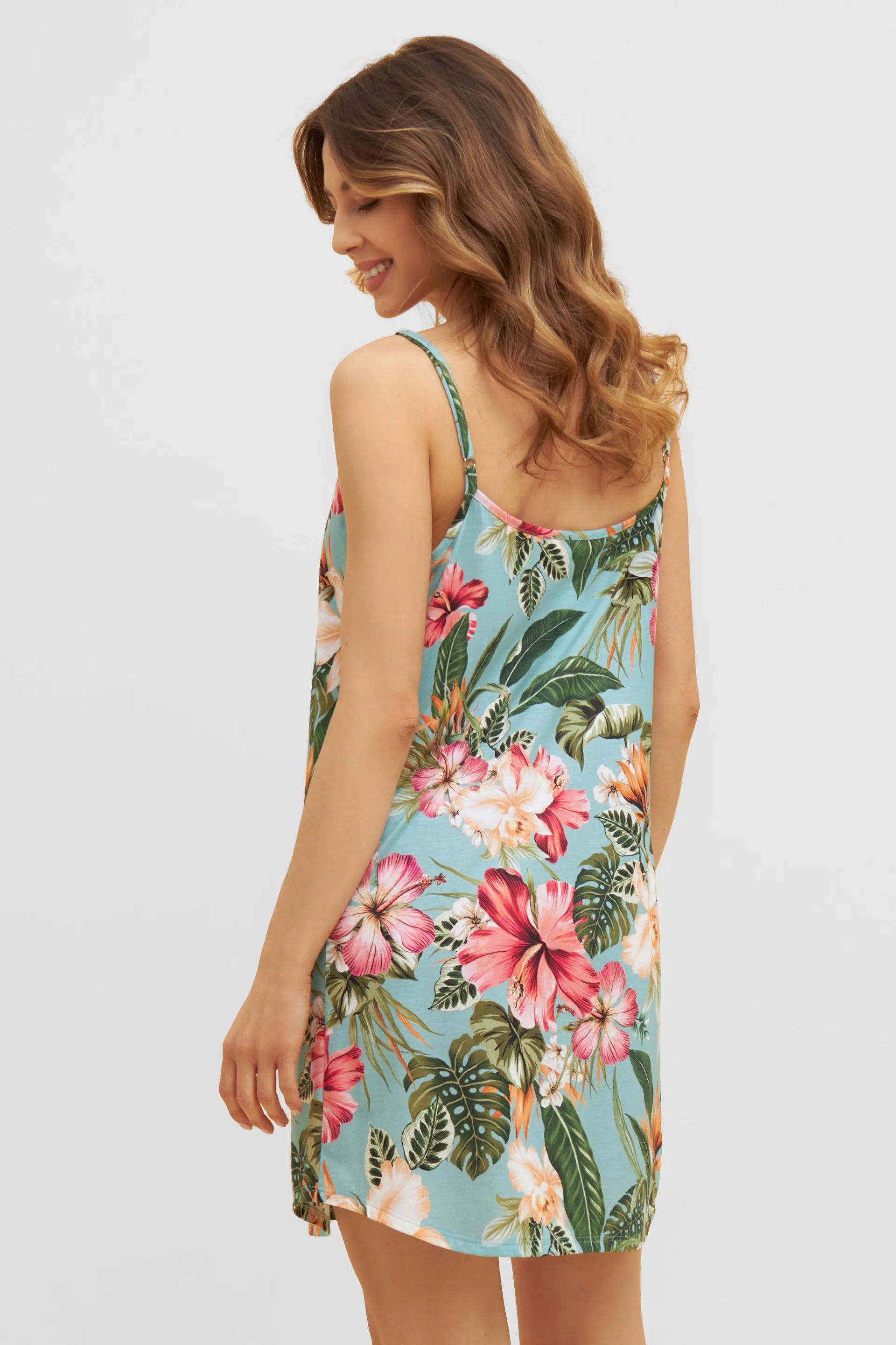 Rosch Cotton & Modal Botanical Print Strappy Nightgown