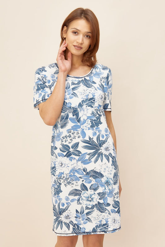 Rosch Floral Smart Casual Cotton Nightgown Lounger