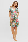 Rosch Cotton & Modal Botanical Print Short Sleeve Nightgown