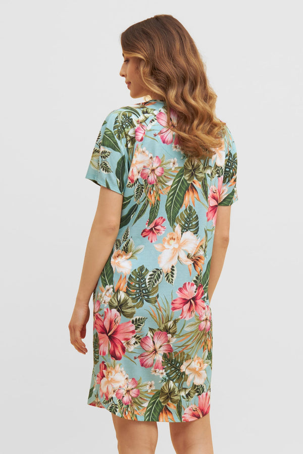 Rosch Cotton & Modal Botanical Print Short Sleeve Nightgown
