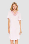 Rosch Cotton Short Sleeve Pink Nightgown