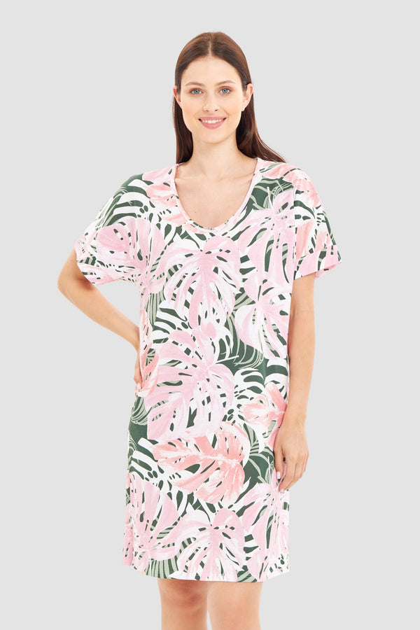 Rosch Cotton Tropical Leaves Print Nightgown