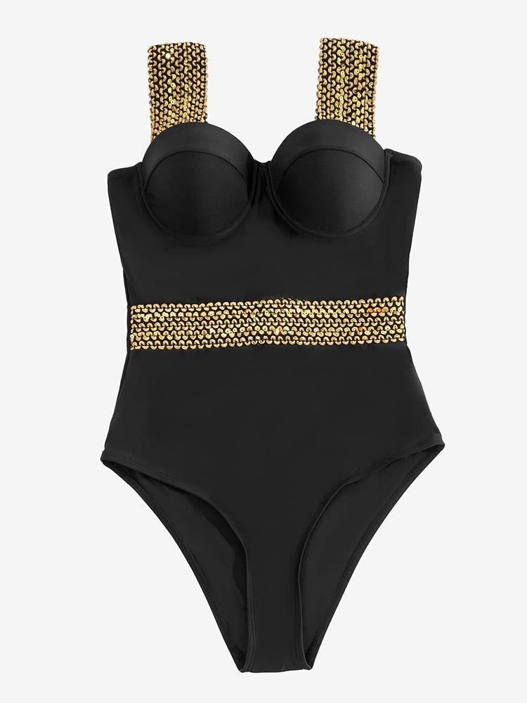 Gold sequin outlet swimsuit