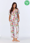 BedHead Full Bloom Short Sleeve Organic Cotton Jersey Cropped PJ Set