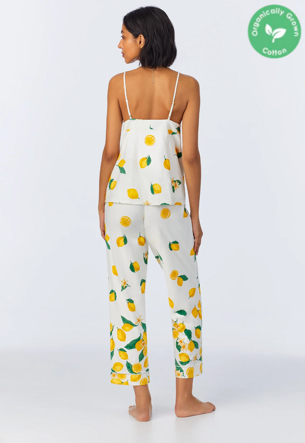 BedHead Citrus Blossom Cami Organic Jersey Cotton Cropped PJ Set