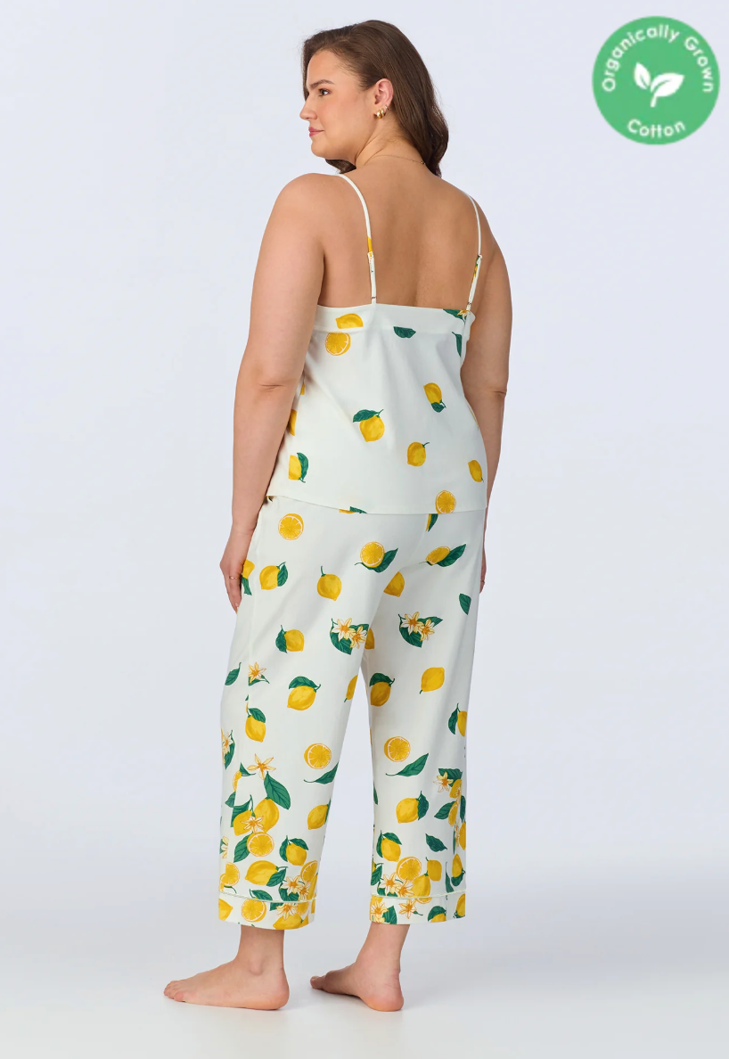 BedHead Citrus Blossom Cami Organic Jersey Cotton Cropped PJ Set
