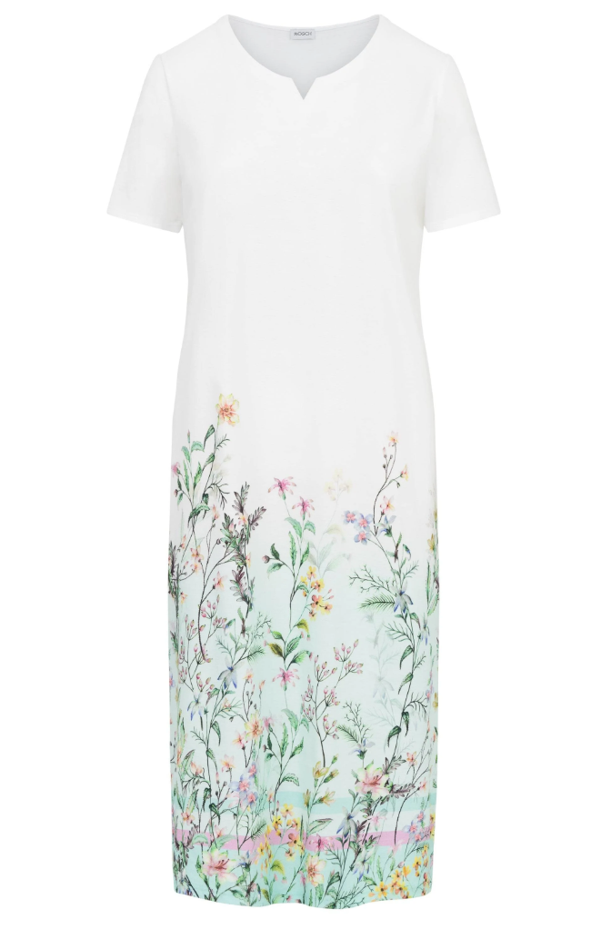 Rosch Cotton Short Sleeve Long Nightgown