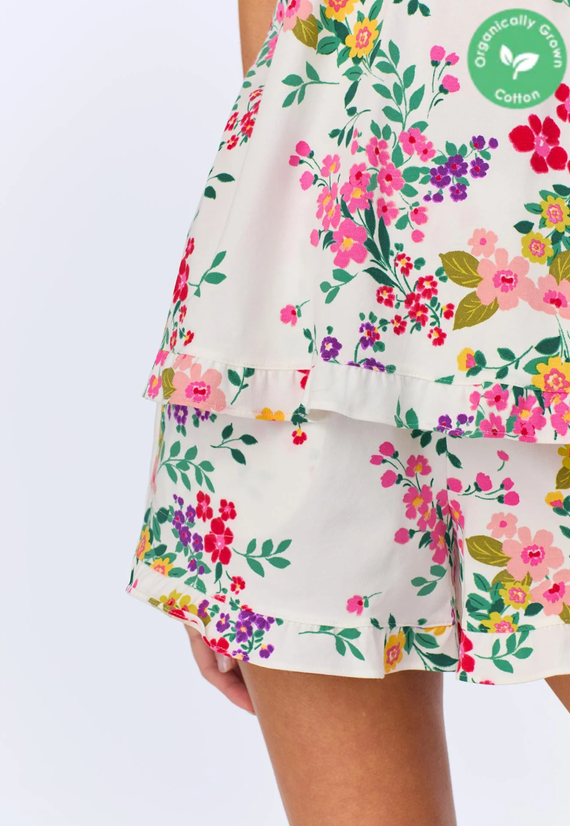 BedHead Full Bloom Sleeveless Organic Cotton Jersey Shorts Set