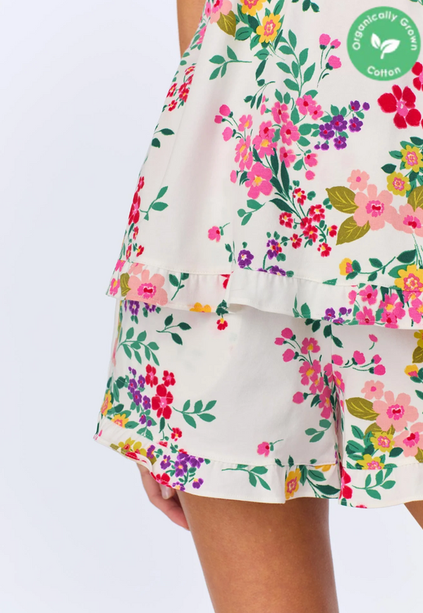 BedHead Full Bloom Sleeveless Organic Cotton Jersey Shorts Set