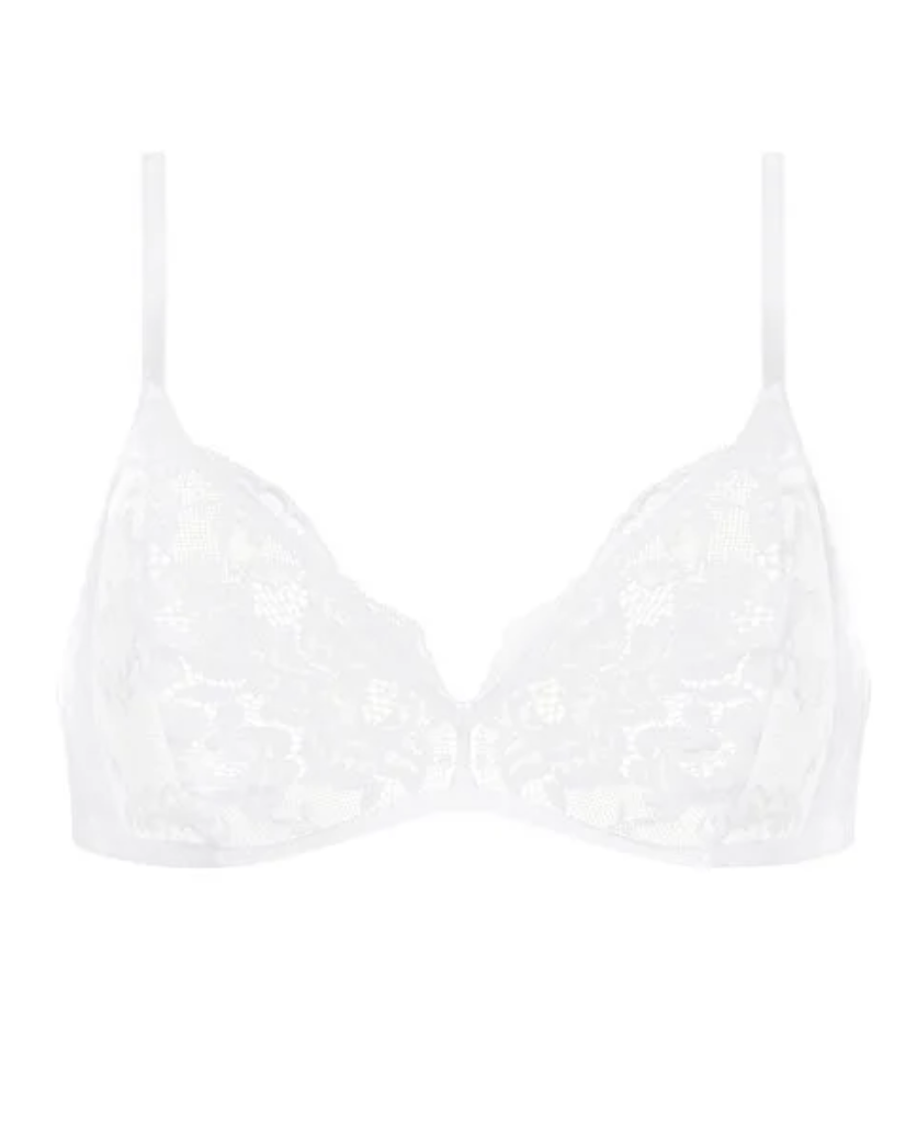 Mey Serie Organic Cotton Blend Triangle Lace Wireless Bralette