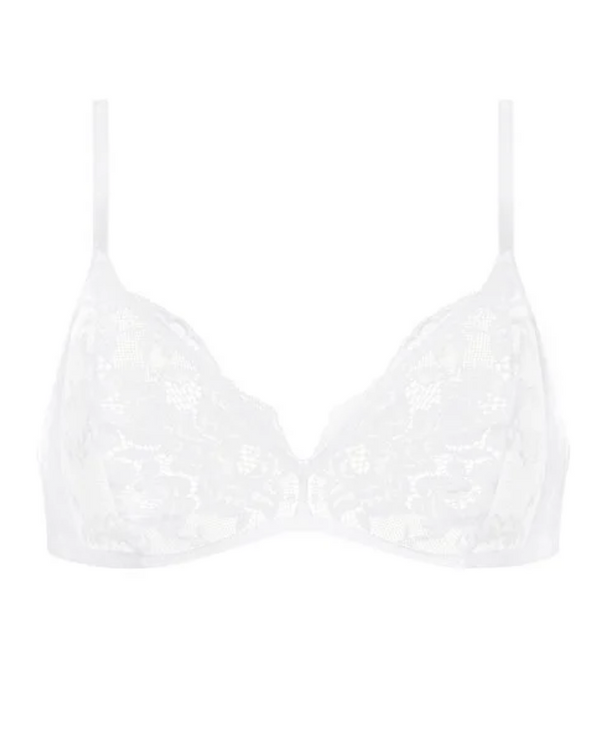 Mey Serie Organic Cotton Blend Triangle Lace Wireless Bralette