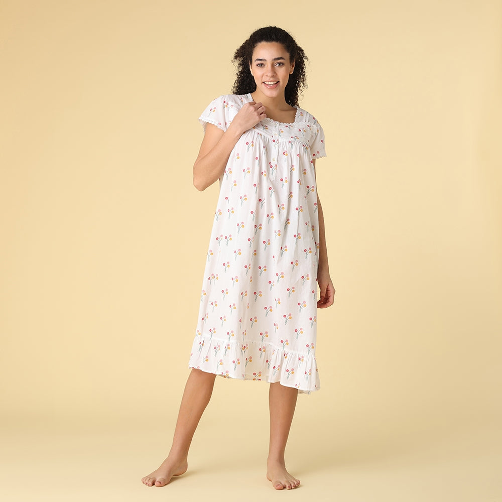 Mahogany Ella Cotton Cap Sleeve Nightgown