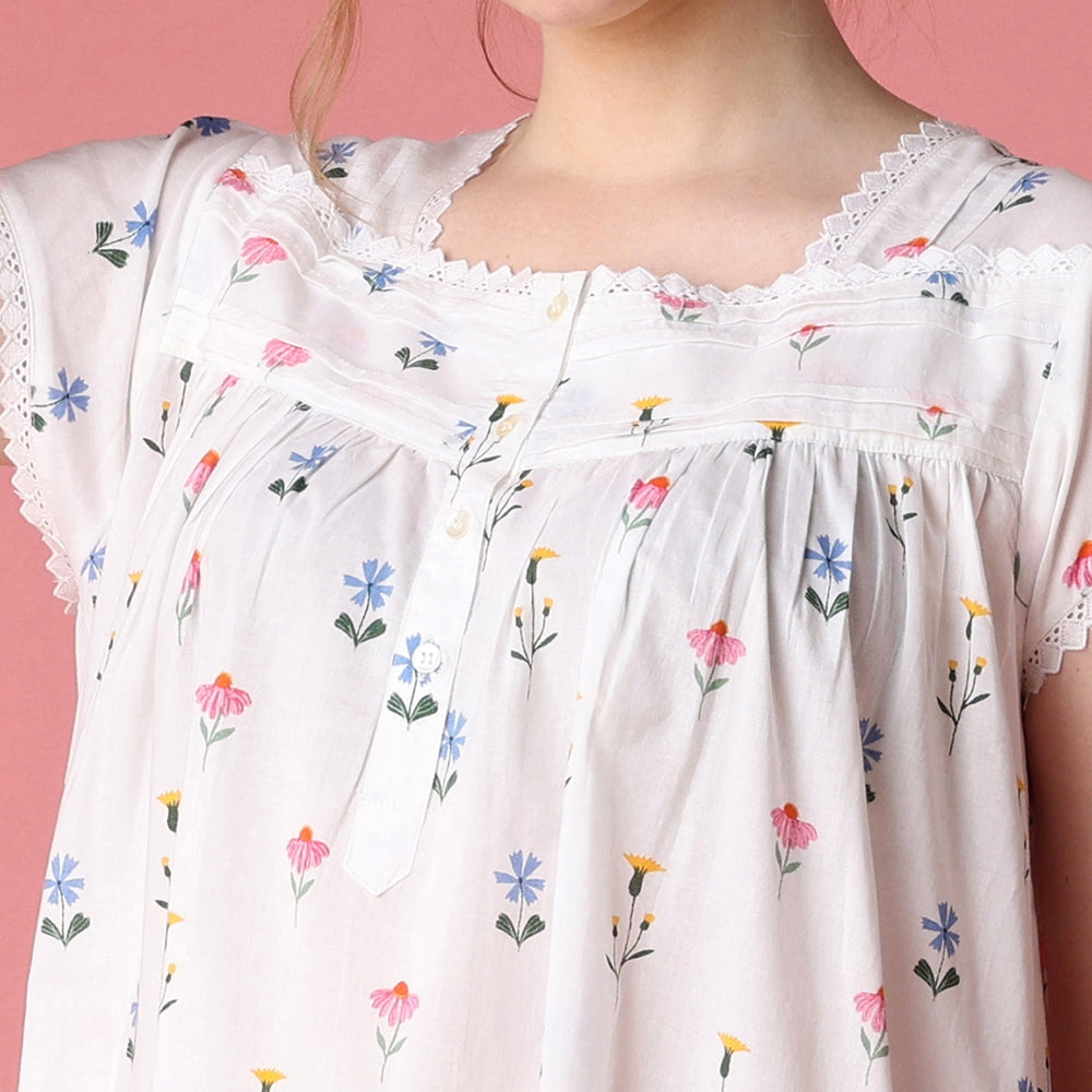 Mahogany June Cotton Cap Sleeve Nightgown
