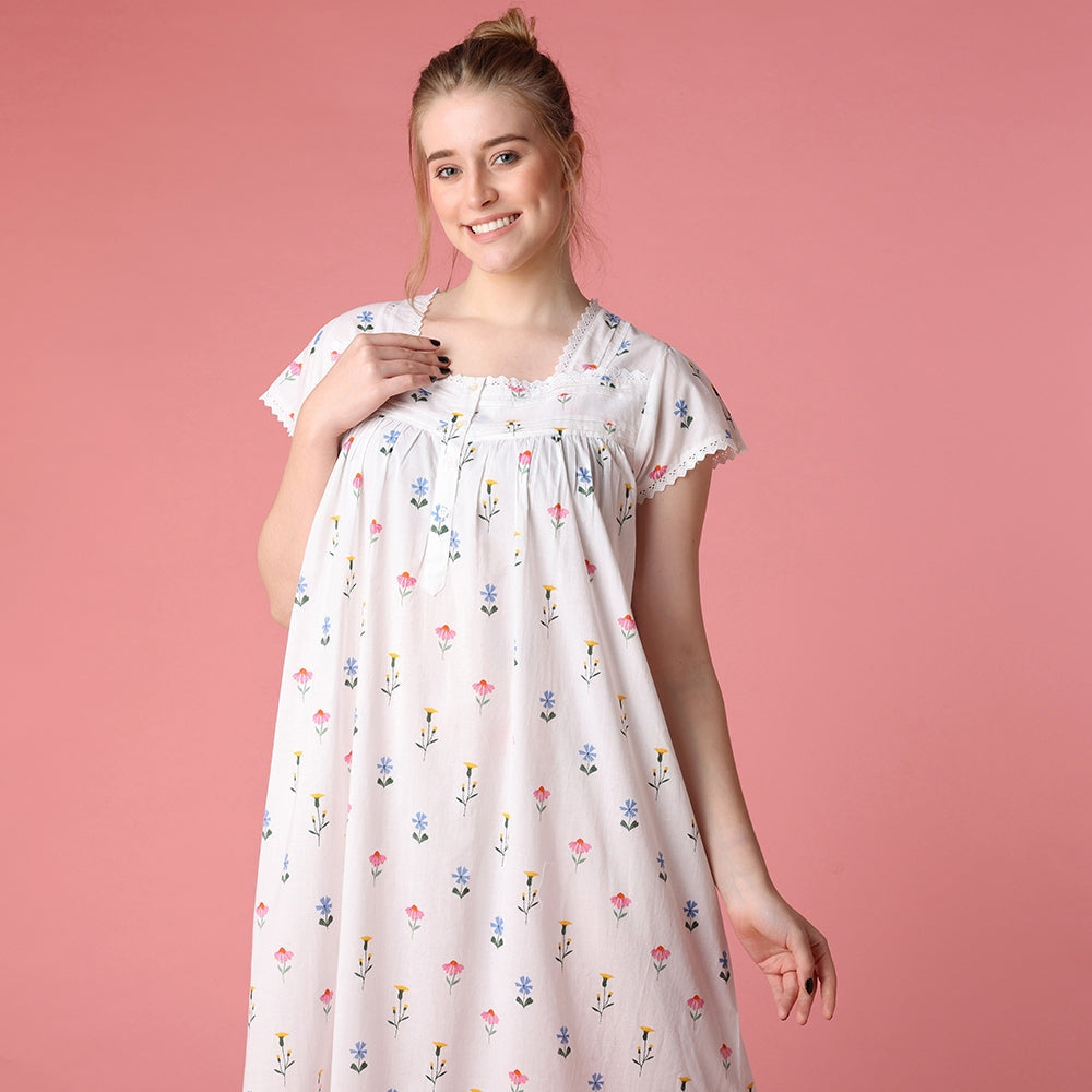 Mahogany June Cotton Cap Sleeve Nightgown