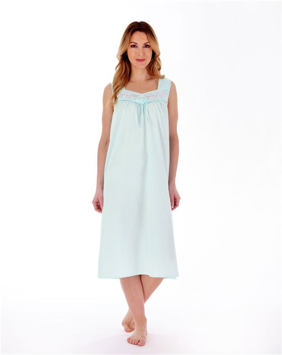 Embroidered Yoke 44"  Woven Nightdress