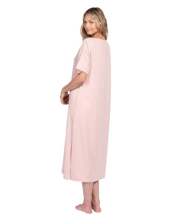 Cotton Modal Short Sleeve Midi Dress